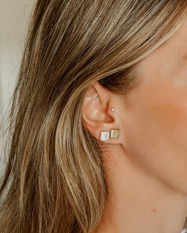 Brinco Mini Square Prata Brinco Mini Square Prata