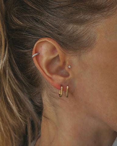 Brinco Argola Mini Glam P Dourado Brinco Argola Mini Glam P Dourado