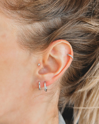 Brinco Argola Mini Glam P Prata Brinco Argola Mini Glam P Prata