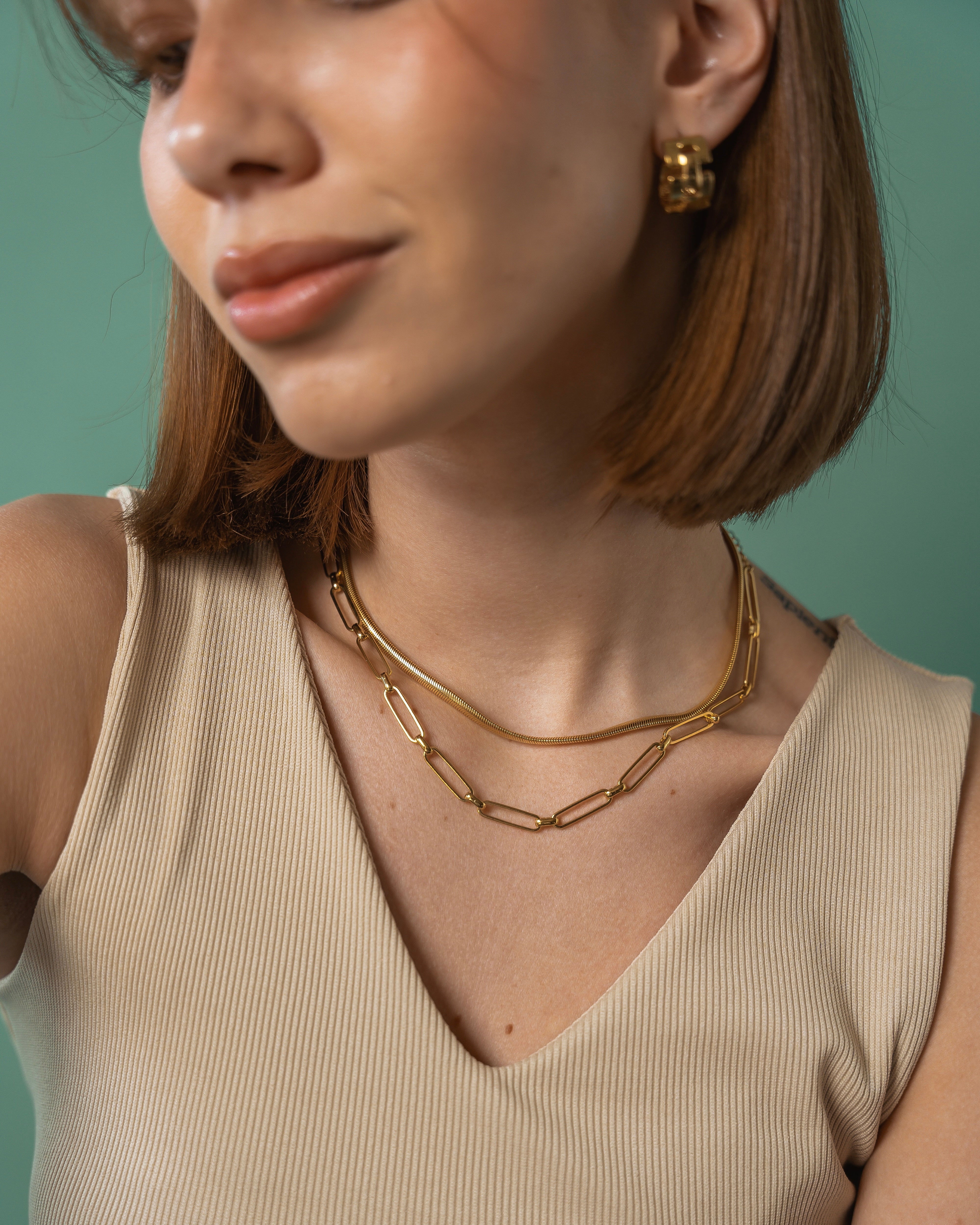 Colar Elos Dourado