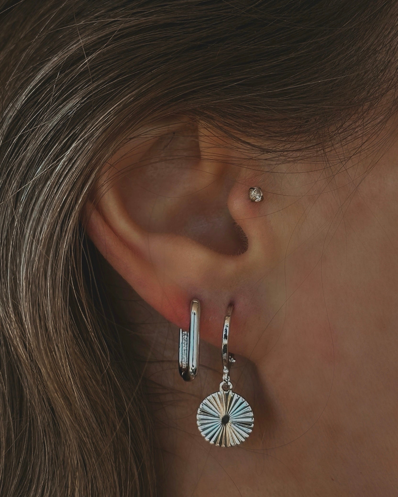 Brinco Argolinha Coin Prata