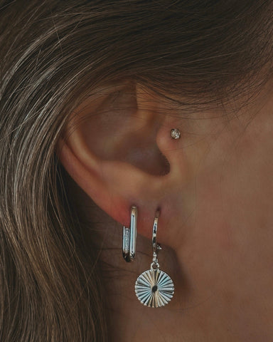 Brinco Argolinha Coin Prata