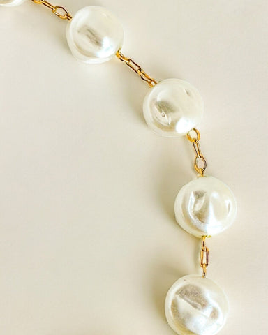 Choker Perla Dourado